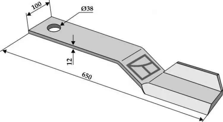 Mähermesser 650mm - links